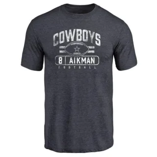 Troy Aikman Dallas Cowboys Flanker Tri-Blend T-Shirt - Navy