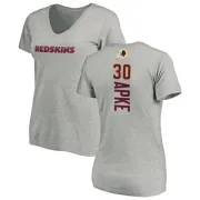 Troy Apke Women's Washington Redskins Backer V-Neck T-Shirt - Ash