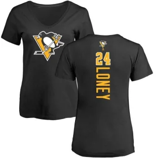 Troy Loney Women's Pittsburgh Penguins Backer T-Shirt - Black