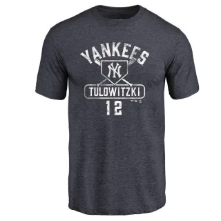 Troy Tulowitzki New York Yankees Base Runner Tri-Blend T-Shirt - Navy