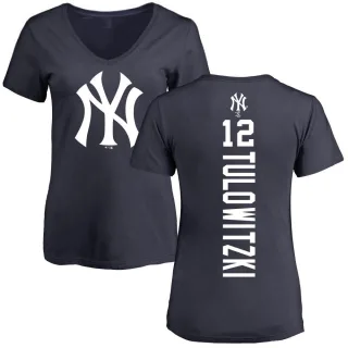 Troy Tulowitzki Women's New York Yankees Backer Slim Fit T-Shirt - Navy