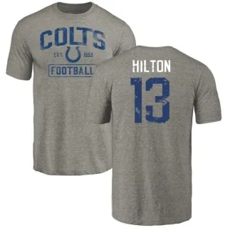 T.Y. Hilton Indianapolis Colts Gray Distressed Name & Number Tri-Blend T-Shirt