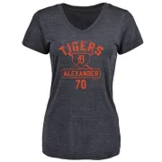 Tyler Alexander Women's Detroit Tigers Base Runner Tri-Blend T-Shirt - Navy