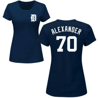 Tyler Alexander Women's Detroit Tigers Name & Number T-Shirt - Navy