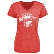 Tyler Bertuzzi Women's Detroit Red Wings Insignia Tri-Blend T-Shirt - Red