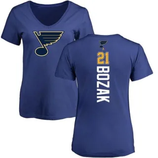 Tyler Bozak Women's St. Louis Blues Backer T-Shirt - Blue