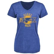 Tyler Bozak Women's St. Louis Blues Insignia Tri-Blend T-Shirt - Royal