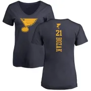 Tyler Bozak Women's St. Louis Blues One Color Backer T-Shirt - Navy