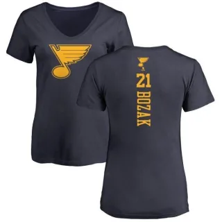 Tyler Bozak Women's St. Louis Blues One Color Backer T-Shirt - Navy