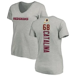 Tyler Catalina Women's Washington Redskins Backer V-Neck T-Shirt - Ash