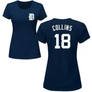 Tyler Collins Women's Detroit Tigers Name & Number T-Shirt - Navy