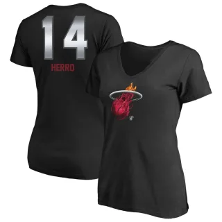 Tyler Herro Women's Miami Heat Black Midnight Mascot T-Shirt