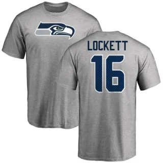 Tyler Lockett Seattle Seahawks Name & Number Logo T-Shirt - Ash