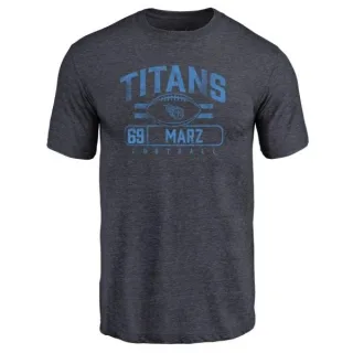 Tyler Marz Tennessee Titans Flanker Tri-Blend T-Shirt - Navy