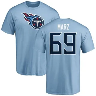 Tyler Marz Tennessee Titans Name & Number Logo T-Shirt - Light Blue