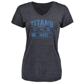 Tyler Marz Women's Tennessee Titans Flanker Tri-Blend T-Shirt - Navy