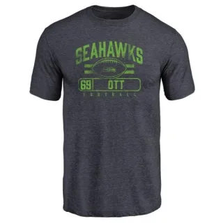 Tyler Ott Seattle Seahawks Flanker Tri-Blend T-Shirt - Navy