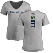 Tyler Ott Women's Seattle Seahawks Backer V-Neck T-Shirt - Ash