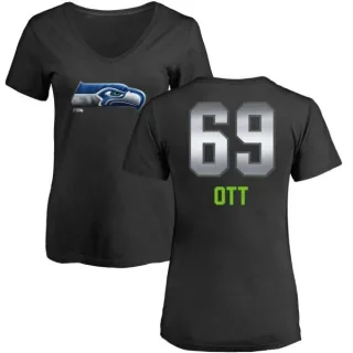 Tyler Ott Women's Seattle Seahawks Midnight Mascot T-Shirt - Black