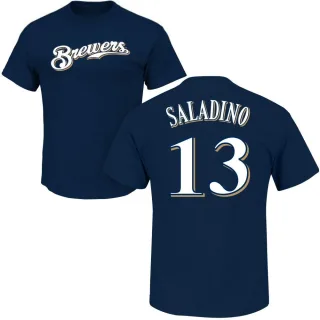 Tyler Saladino Milwaukee Brewers Name & Number T-Shirt - Navy