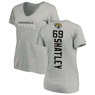 Tyler Shatley Women's Jacksonville Jaguars Backer V-Neck T-Shirt - Ash