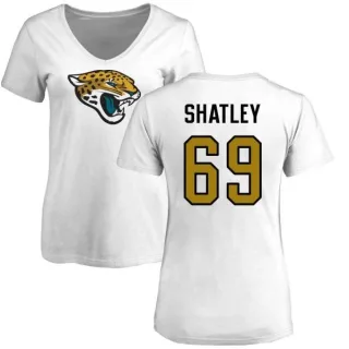 Tyler Shatley Women's Jacksonville Jaguars Name & Number Logo Slim Fit T-Shirt - White