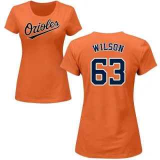 Tyler Wilson Women's Baltimore Orioles Name & Number T-Shirt - Orange