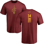 Tyrone Hill Cleveland Cavaliers Maroon Backer T-Shirt