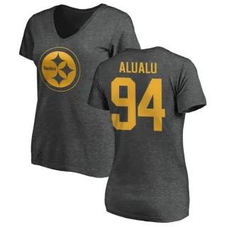 Tyson Alualu Women's Pittsburgh Steelers One Color T-Shirt - Ash