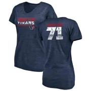 Tytus Howard Women's Houston Texans Retro Tri-Blend V-Neck T-Shirt - Navy