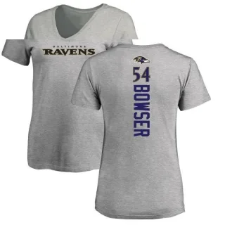 Tyus Bowser Women's Baltimore Ravens Backer V-Neck T-Shirt - Ash