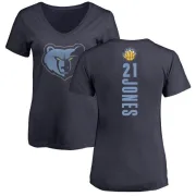 Tyus Jones Women's Memphis Grizzlies Navy Backer T-Shirt