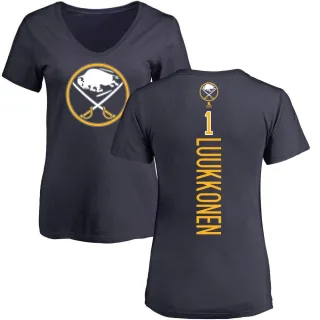 Ukko-Pekka Luukkonen Women's Buffalo Sabres Backer T-Shirt - Navy