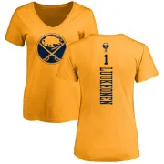 Ukko-Pekka Luukkonen Women's Buffalo Sabres One Color Backer T-Shirt - Gold