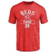 Vada Pinson Cincinnati Reds Base Runner Tri-Blend T-Shirt - Red