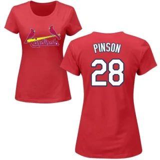 Vada Pinson Women's St. Louis Cardinals Name & Number T-Shirt - Red