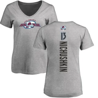 Valeri Nichushkin Women's Colorado Avalanche Backer T-Shirt - Ash