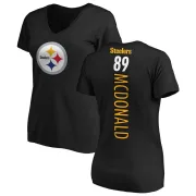 Vance McDonald Women's Pittsburgh Steelers Backer Slim Fit T-Shirt - Black