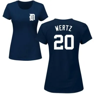 Vic Wertz Women's Detroit Tigers Name & Number T-Shirt - Navy