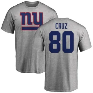 Victor Cruz New York Giants Name & Number Logo T-Shirt - Ash