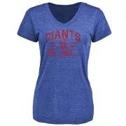 Victor Cruz Women's New York Giants Flanker Tri-Blend T-Shirt - Royal