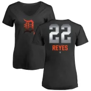 Victor Reyes Women's Detroit Tigers Midnight Mascot V-Neck T-Shirt - Black