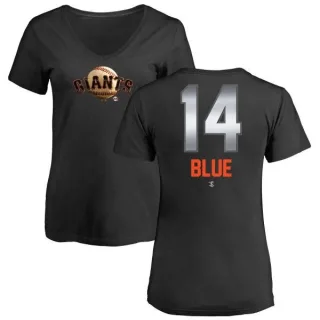 Vida Blue Women's San Francisco Giants Midnight Mascot V-Neck T-Shirt - Black