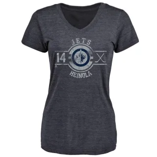 Ville Heinola Women's Winnipeg Jets Insignia Tri-Blend T-Shirt - Navy