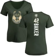 Vin Baker Women's Milwaukee Bucks Green Backer T-Shirt