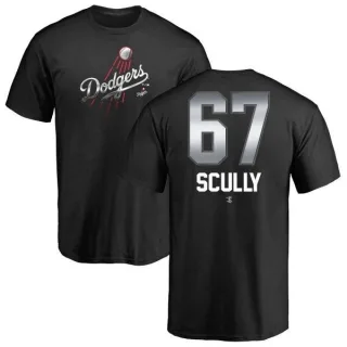 Vin Scully Los Angeles Dodgers Midnight Mascot T-Shirt - Black