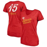 Vince Carter Women's Atlanta Hawks Red Sideline Tri-Blend V-Neck T-Shirt