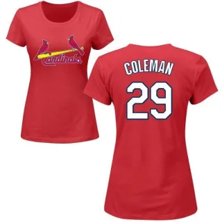 Vince Coleman Women's St. Louis Cardinals Name & Number T-Shirt - Red