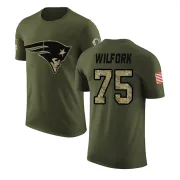 Vince Wilfork New England Patriots Olive Salute to Service Legend T-Shirt