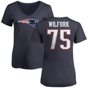 Vince Wilfork Women's New England Patriots Name & Number Logo T-Shirt - Navy